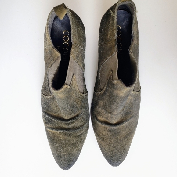 Matisse Olive Green Suede Wilkins Western Block Heel Ankle Boots Size 7.5 - Picture 5 of 7